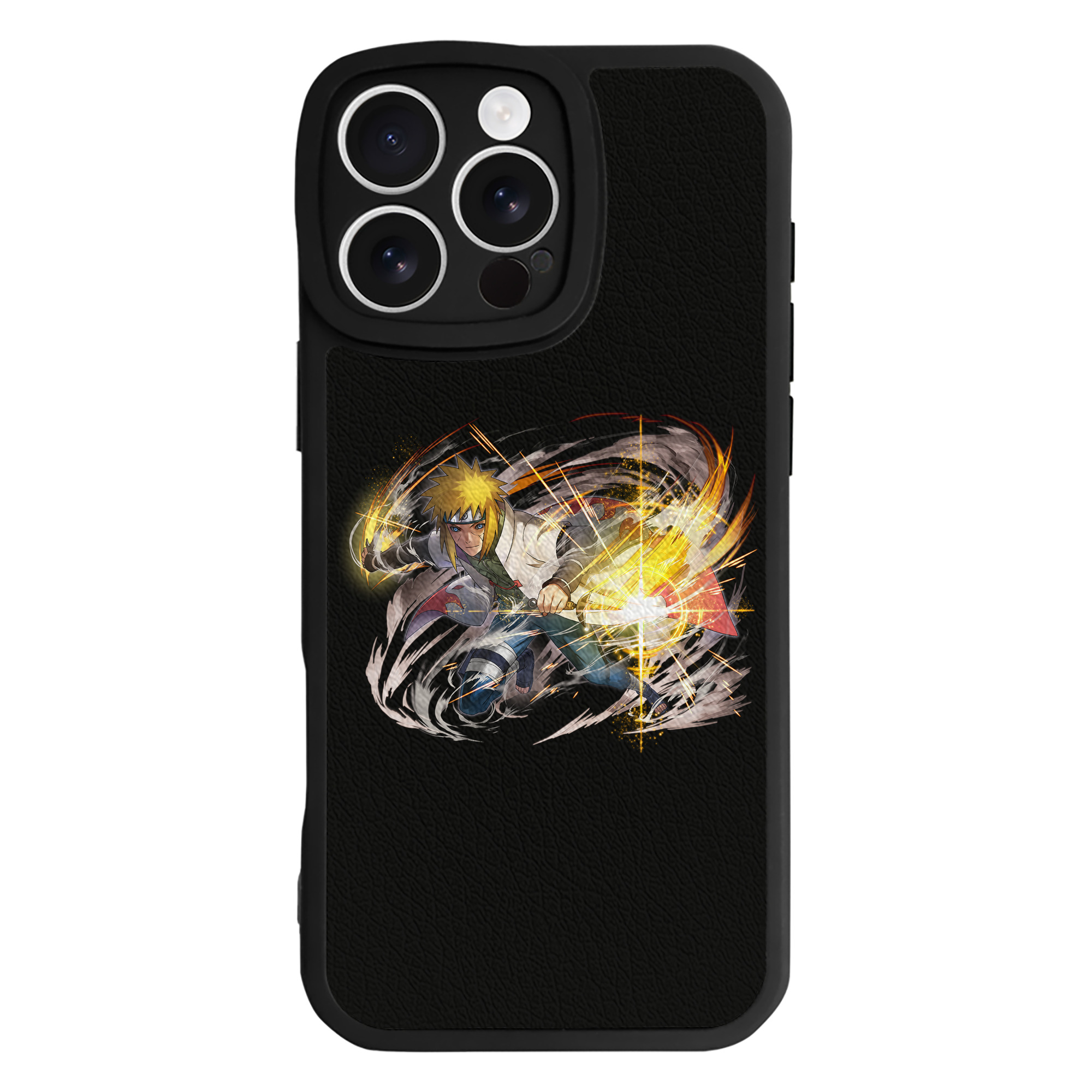 （画像用） NARUTO -ナルト- 波風 ミナト Namikaze Minato 【iPhone 16シリーズ対応】シリコンスマホケース（レザー調） 材質：シリコン